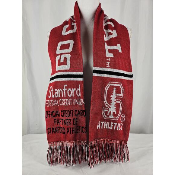 STANFORD UNIVERSITY ATHLETICS "FEAR THE TREE" RED KNIT SCARF – 2022 SFCU PARTNER - Picture 2 of 7